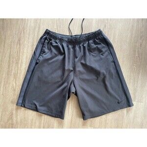 Nike Shorts Mens Elastic Waist Drawstring Athletic Activewear Gray Grey Size L